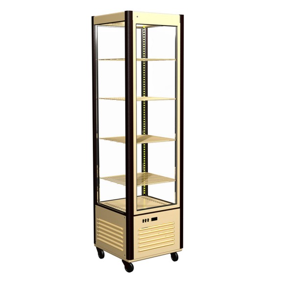 Витрина кондитерская Полюс D4 VM 400-1 (Сarboma Люкс) (коричнево-золотой)