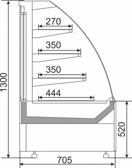 Витрина кондитерская Golfstream Селенга CSG УН45 ВВ