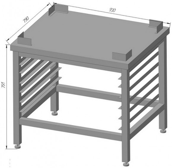 Подставка под конвекционную печь Технологии Юга ППК-(FCTS 664-711)-Н-ЮТ