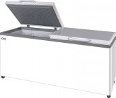 Ларь морозильный Снеж МЛК-800 с нержавеющей крышкой (серый)