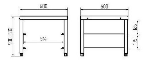 Подставка для фронтальной подумоечной машины Abat ПФПМ-6-1