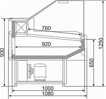 Витрина холодильная Golfstream Двина QS 180 ВС (белый)