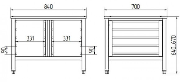 Подставка под пароконвектомат Abat ПК-10М