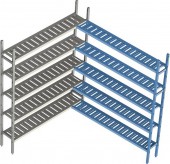Стеллажная система LOAD.ME poly Polair 18AL.5PP40.6C (Дополнительная угловая секция. 5 ярусов)
