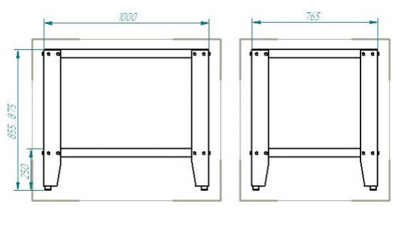 Подставка под печь (для пиццы) Abat ПП-4 Подставка под печь (для пиццы) Abat ПП-4