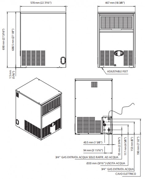Льдогенератор Bar Line B 3015 WS