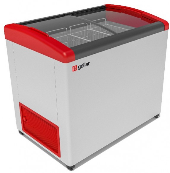 Ларь морозильный Gellar FG 375 E (красный)