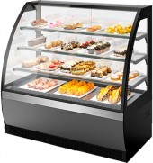 Витрина кондитерская Chilz Vete Lux 130 серый матовый/шлифованная нержавейка