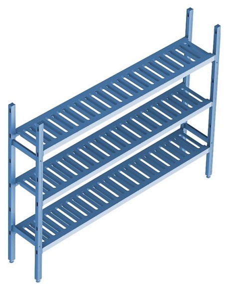 Стеллажная система LOAD.ME poly Polair 18AL.3PP40.9 (Основная секция. 3 яруса)