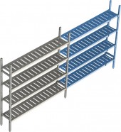 Стеллажная система LOAD.ME poly Polair 18AL.4PP40.6 (Основная секция. 4 яруса)