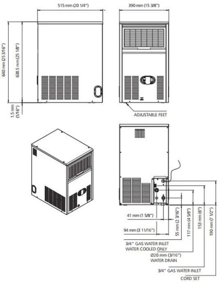 Льдогенератор Bar Line (Scotsman) B 3008 WS