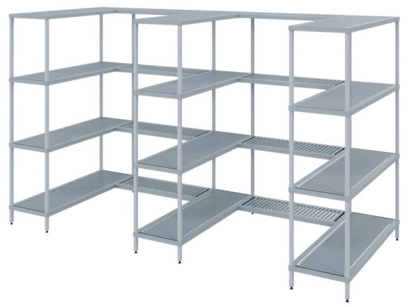 Стеллажная система LOAD.ME poly Polair 16AL.4PP40.12С (Дополнительная угловая секция. 4 яруса) Стеллажная система LOAD.ME poly Polair 16AL.4PP40.12С (Дополнительная угловая секция. 4 яруса)