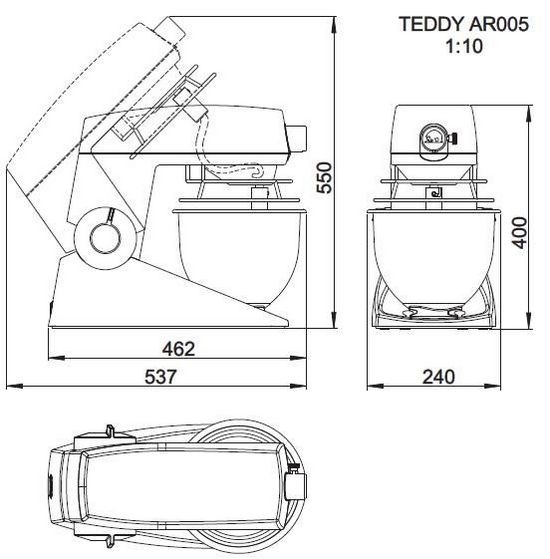 Планетарный миксер Varimixer TEDDY 5L белый (без привода)