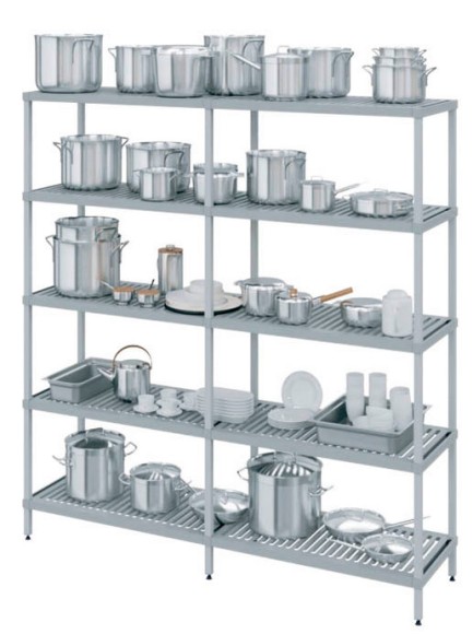 Стеллажная система LOAD.ME poly Polair 18AL.4PP40.18C (Дополнительная угловая секция. 4 яруса)